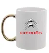 Чашка з кольоровою ручкою Citroen logo Золото фото