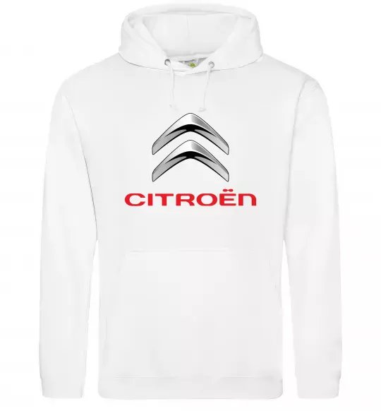 Чоловіча толстовка (худі) Citroen logo Білий фото