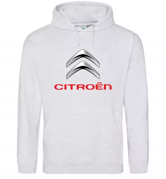 Жіноча толстовка (худі) Citroen logo Сірий меланж фото