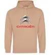Жіноча толстовка (худі) Citroen logo Пісочний фото
