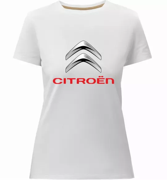 Жіноча преміум футболка Citroen logo Білий фото