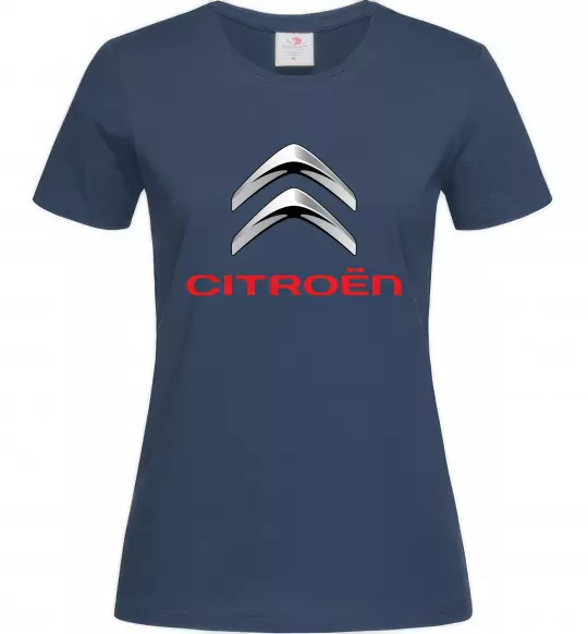 Женская футболка Citroen logo Темно-синий фото