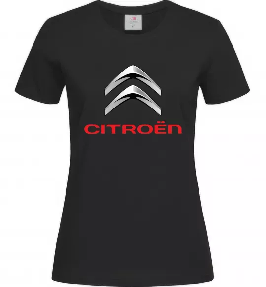 Женская футболка Citroen logo Черный фото