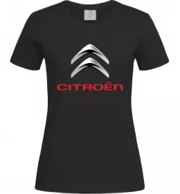 Женская футболка Citroen logo Черный фото