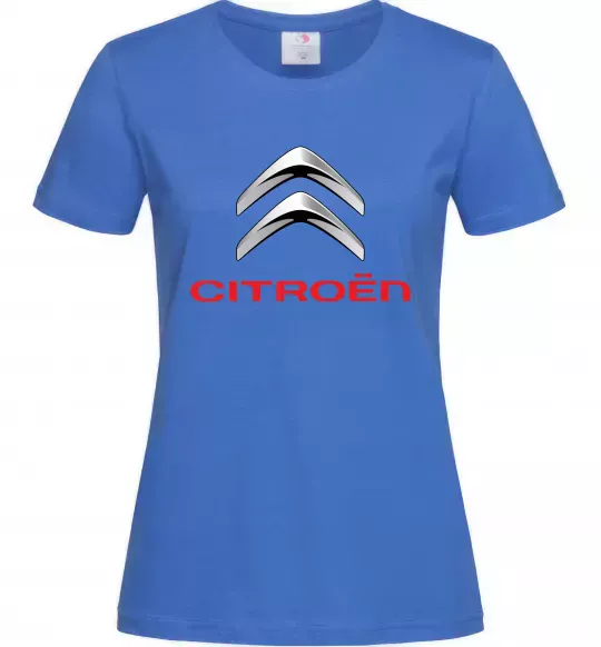 Женская футболка Citroen logo Ярко-синий фото