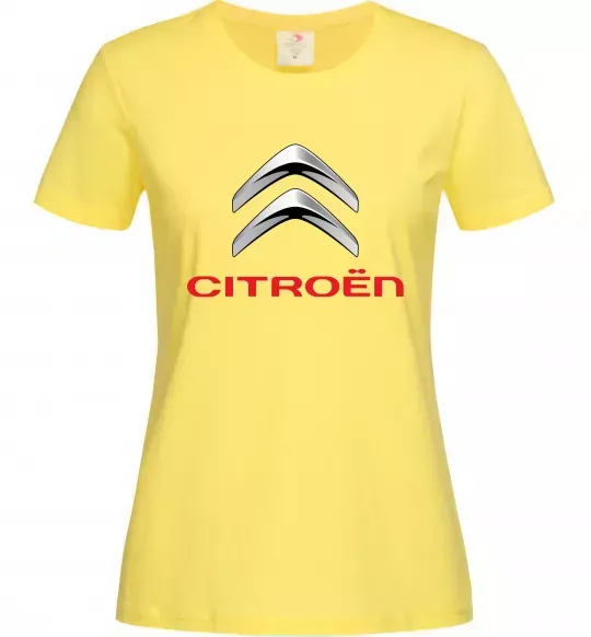 Женская футболка Citroen logo Лимонный фото