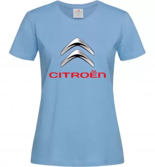 Женская футболка Citroen logo Голубой фото
