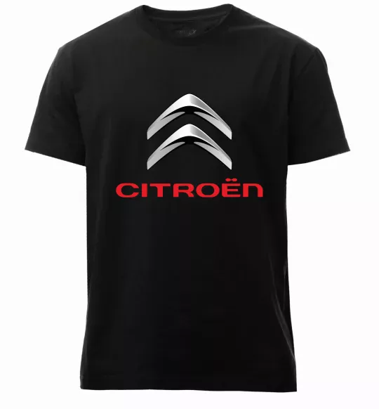 Чоловіча преміум футболка Citroen logo Чорний фото