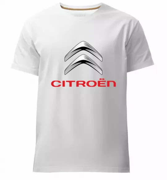 Чоловіча преміум футболка Citroen logo Білий фото