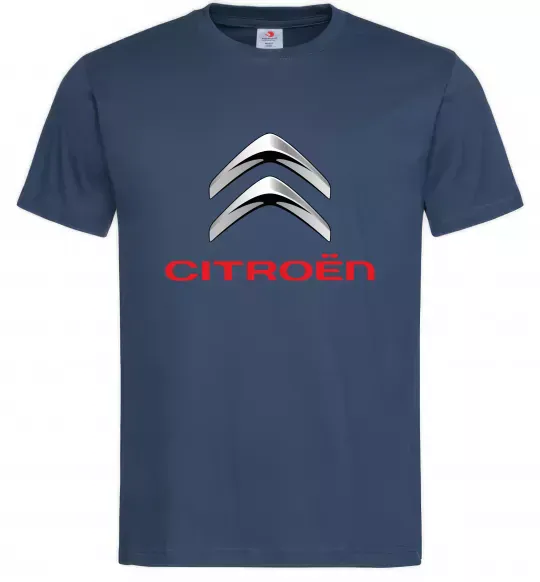 Чоловіча футболка Citroen logo Темно-синій фото