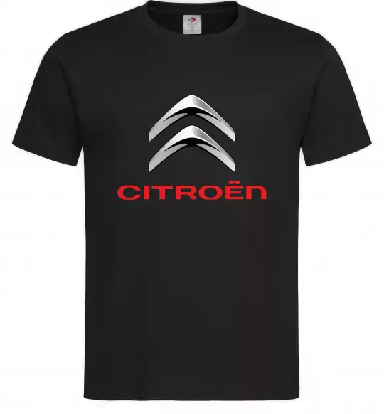 Чоловіча футболка Citroen logo Чорний фото