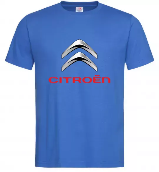 Чоловіча футболка Citroen logo Яскраво-синій фото