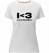 Жіноча преміум футболка I <3 Citroen Білий фото