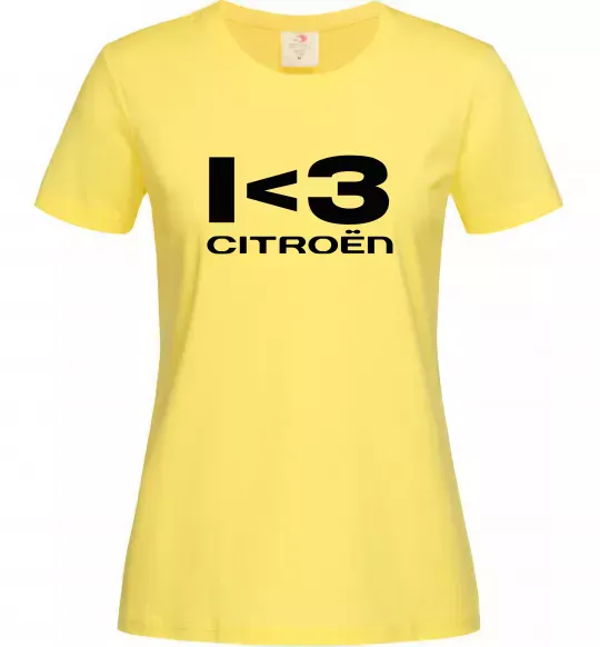 Жіноча футболка I <3 Citroen Лимонний фото