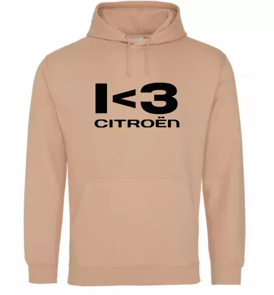Жіноча толстовка (худі) I <3 Citroen Пісочний фото