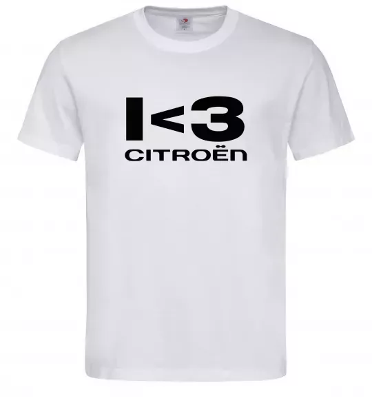 Чоловіча футболка I <3 Citroen Білий фото