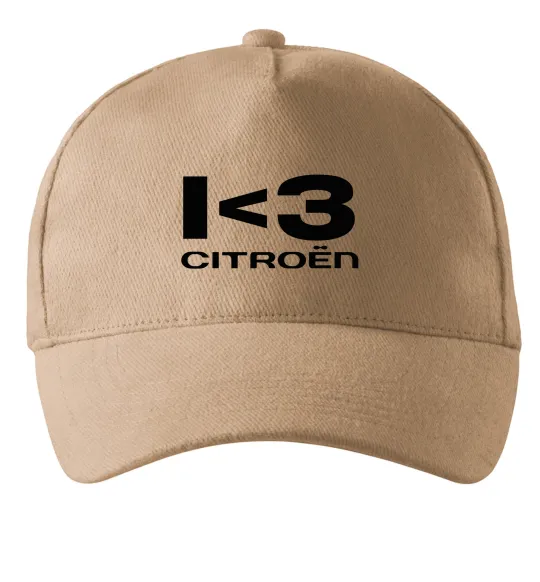 Кепка I <3 Citroen Песочный фото
