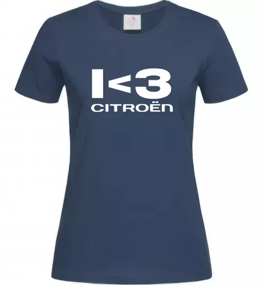 Жіноча футболка I <3 Citroen Темно-синій фото