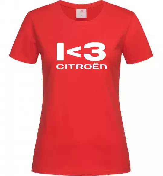 Жіноча футболка I <3 Citroen Червоний фото
