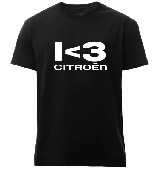 Чоловіча преміум футболка I <3 Citroen Чорний фото