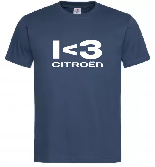 Чоловіча футболка I <3 Citroen Темно-синій фото