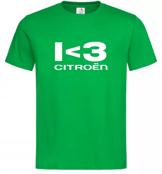Чоловіча футболка I <3 Citroen Зелений фото