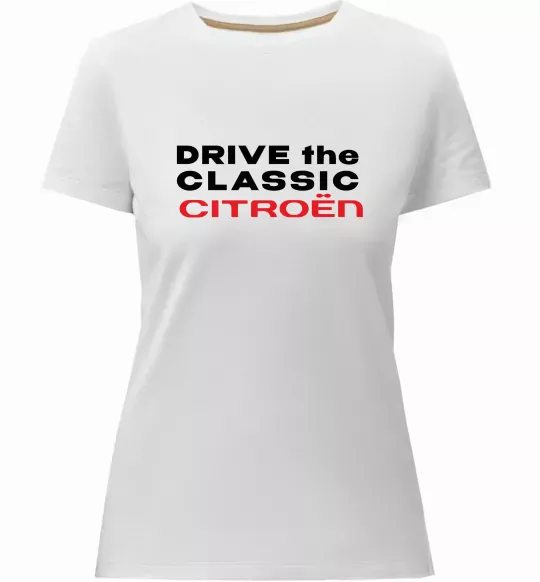 Жіноча преміум футболка Drive the classic Citroen Білий фото