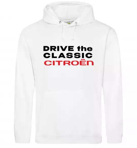 Чоловіча толстовка (худі) Drive the classic Citroen Білий фото