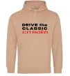 Чоловіча толстовка (худі) Drive the classic Citroen Пісочний фото