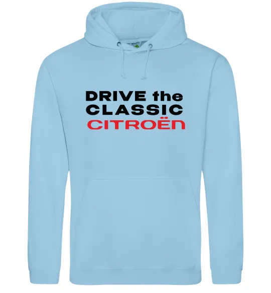 Женская толстовка (худи) Drive the classic Citroen Голубой фото
