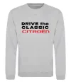 Світшот Drive the classic Citroen Сірий меланж Світшот Drive the classic Citroen Сірий меланж фото