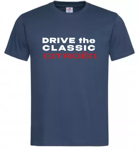 Чоловіча футболка Drive the classic Citroen Темно-синій фото