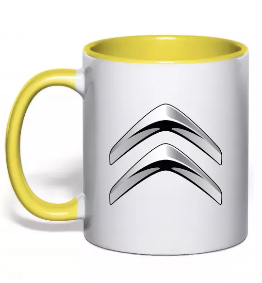 Чашка з кольоровою ручкою Logo Citroen Сонячно жовтий фото