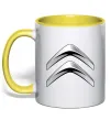 Чашка з кольоровою ручкою Logo Citroen Сонячно жовтий фото