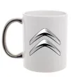 Чашка з кольоровою ручкою Logo Citroen Срібло фото