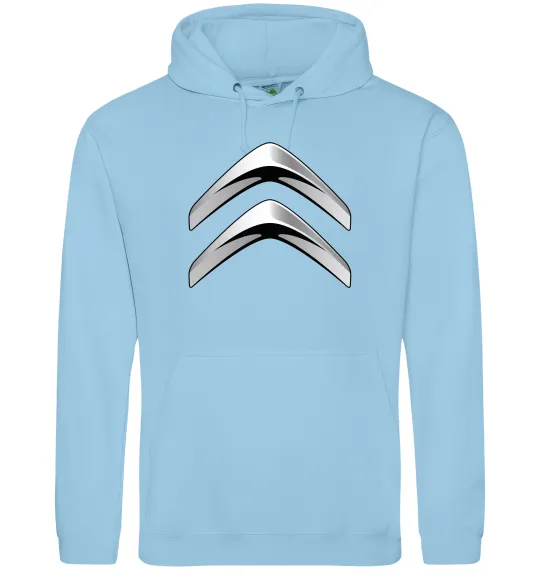Мужская толстовка (худи) Logo Citroen Голубой фото