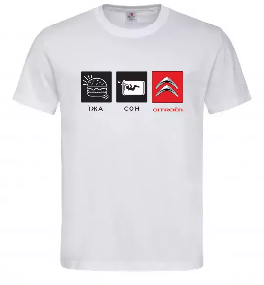 Чоловіча футболка Їжа Сон Citroen Білий фото