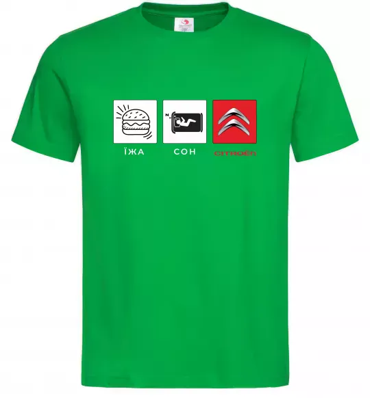 Чоловіча футболка Їжа Сон Citroen Зелений фото