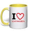 Чашка з кольоровою ручкою Love Citroen Сонячно жовтий фото