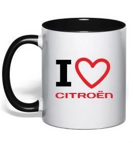 Чашка з кольоровою ручкою Love Citroen