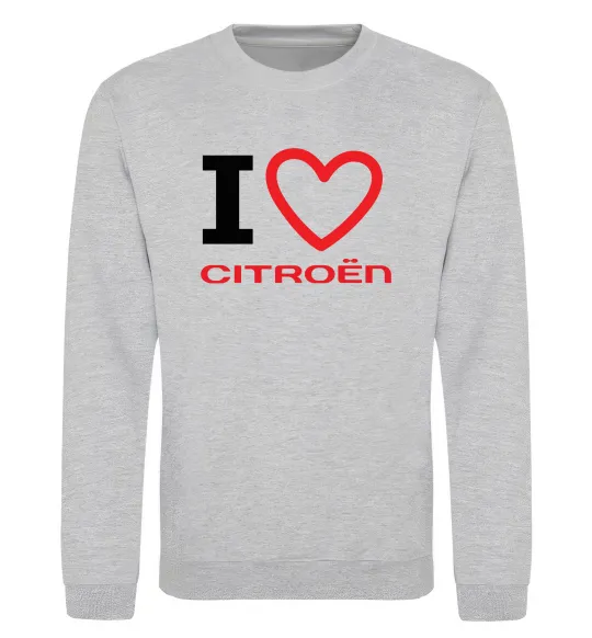 Свитшот Love Citroen Серый меланж фото