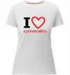 Жіноча преміум футболка Love Citroen Білий фото
