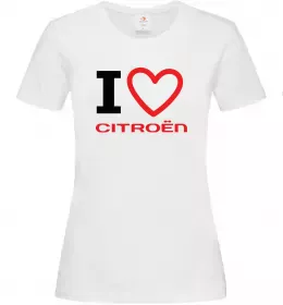 Женская футболка Love Citroen Белый фото