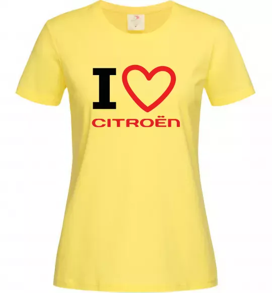 Женская футболка Love Citroen Лимонный фото