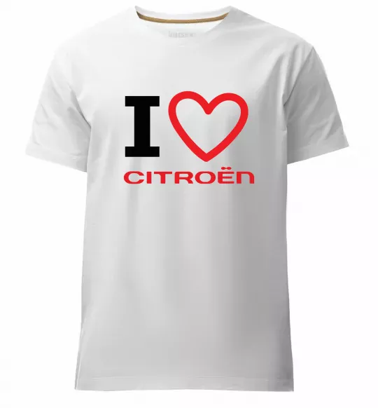 Чоловіча преміум футболка Love Citroen Білий фото