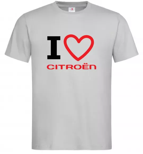 Чоловіча футболка Love Citroen Сірий фото