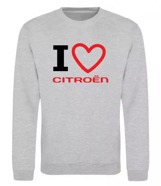 Світшот Love Citroen Сірий меланж фото