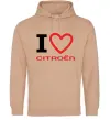 Чоловіча толстовка (худі) Love Citroen Пісочний фото