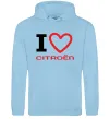 Мужская толстовка (худи) Love Citroen Голубой фото