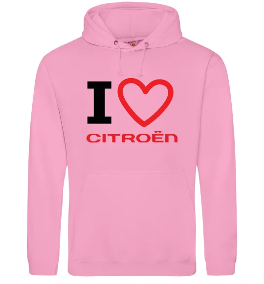 Женская толстовка (худи) Love Citroen Розовый фото